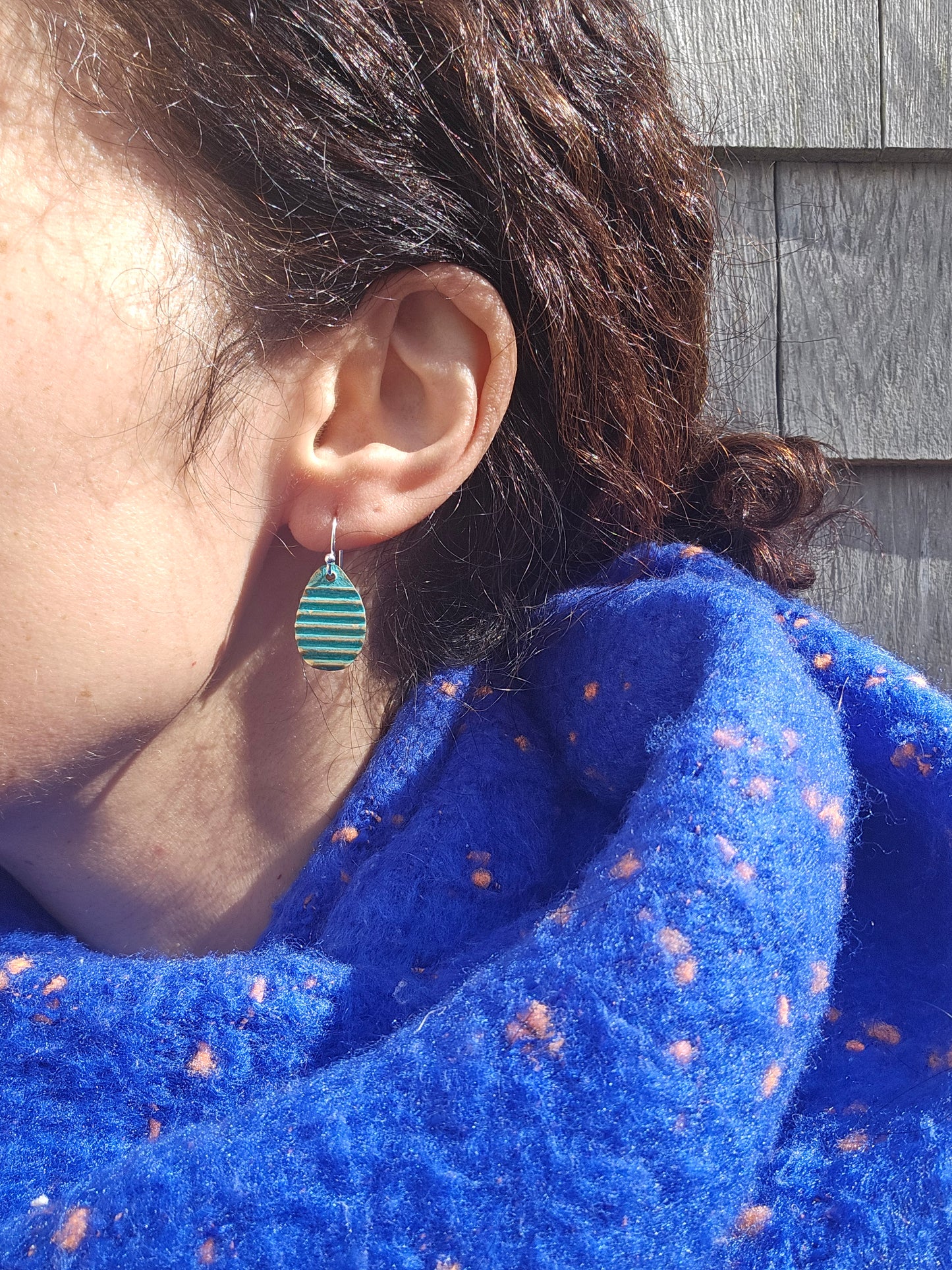 Marine Linea Patina Earrings