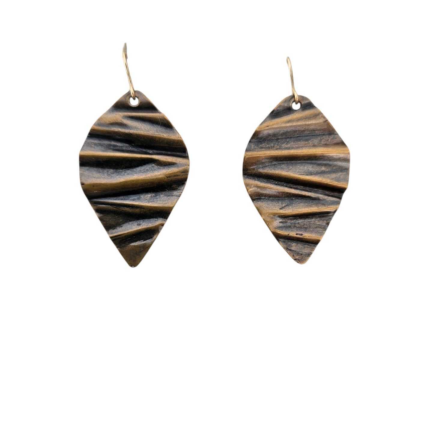 Tidal sands antique glossy patina earrings