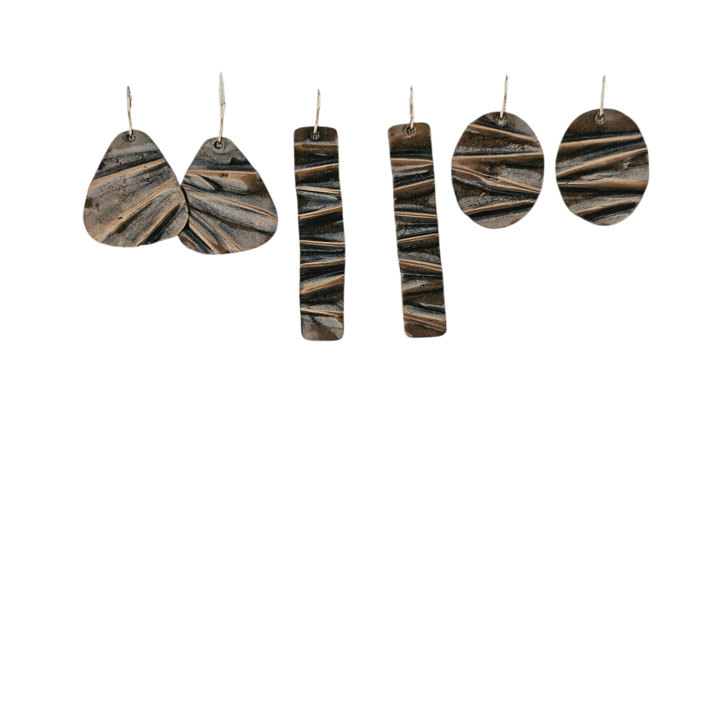 Tidal sands antique glossy patina earrings