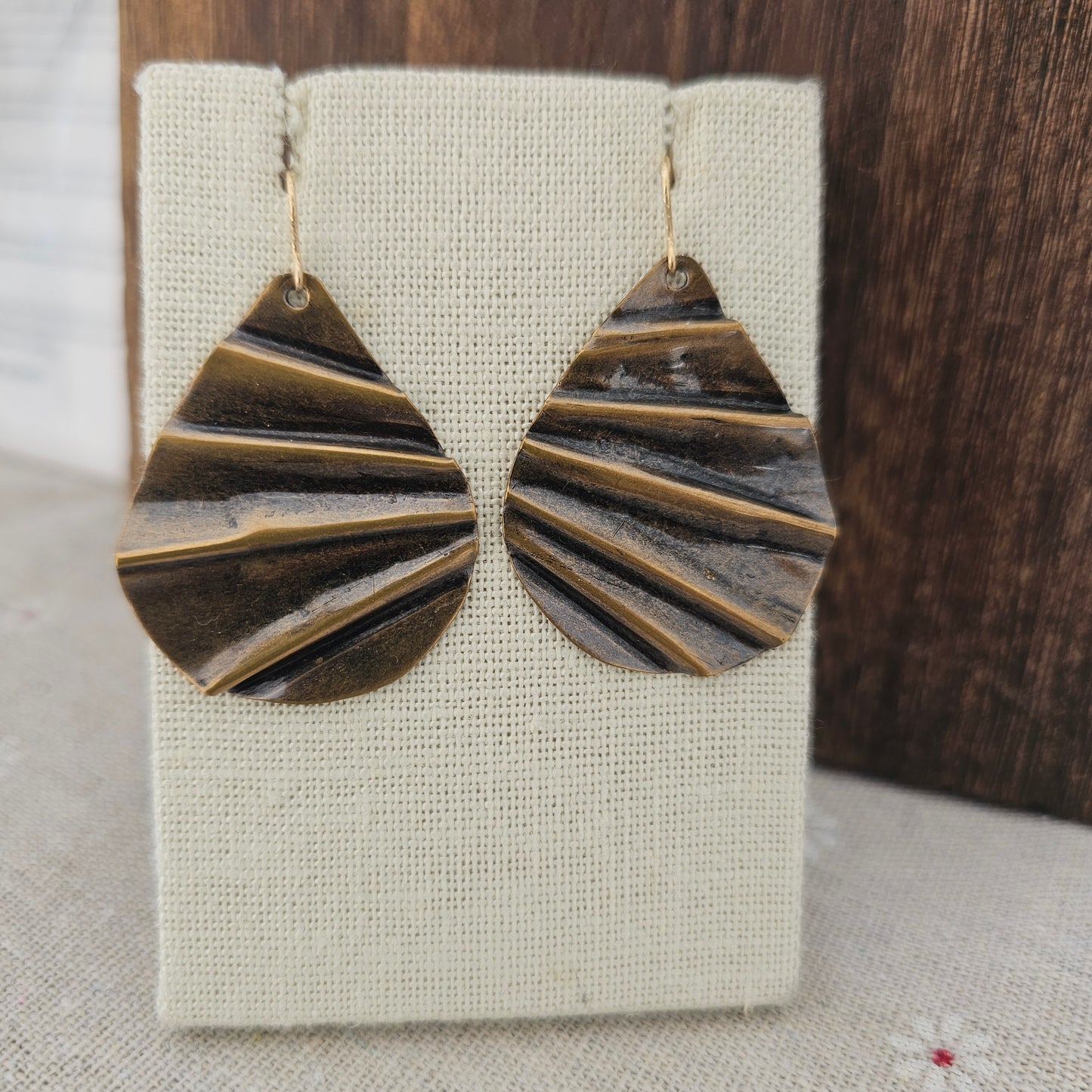 Tidal sands antique glossy patina earrings