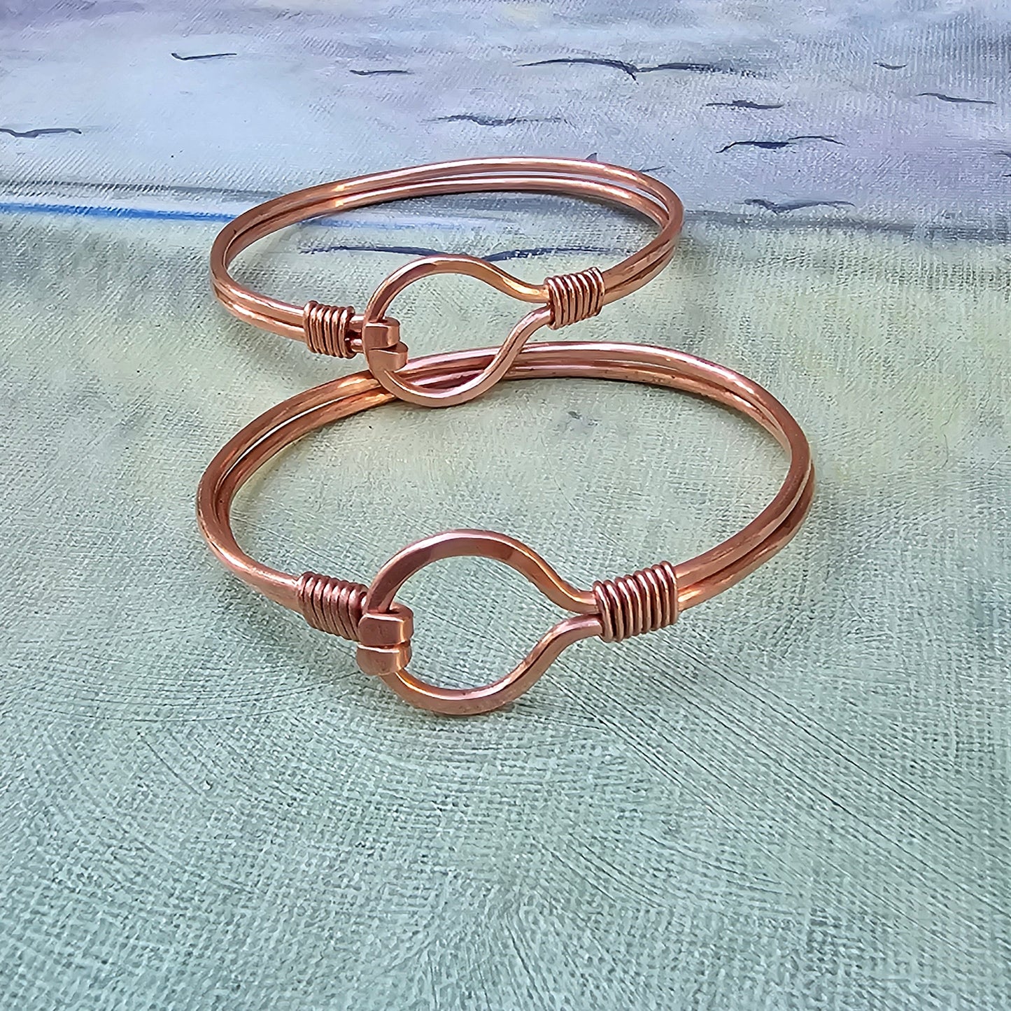 Cove Nautical Marine Hook Bracelet - Handcrafted Heavy Hammered Copper