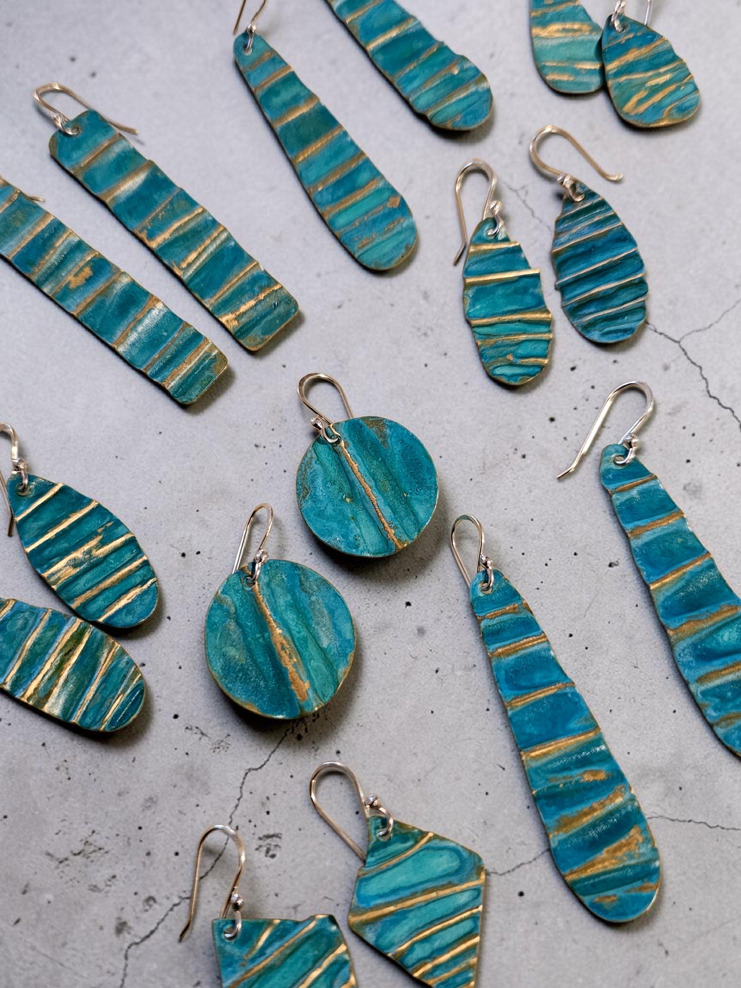 Ocean Treasure Patina Small Teardrop Earring