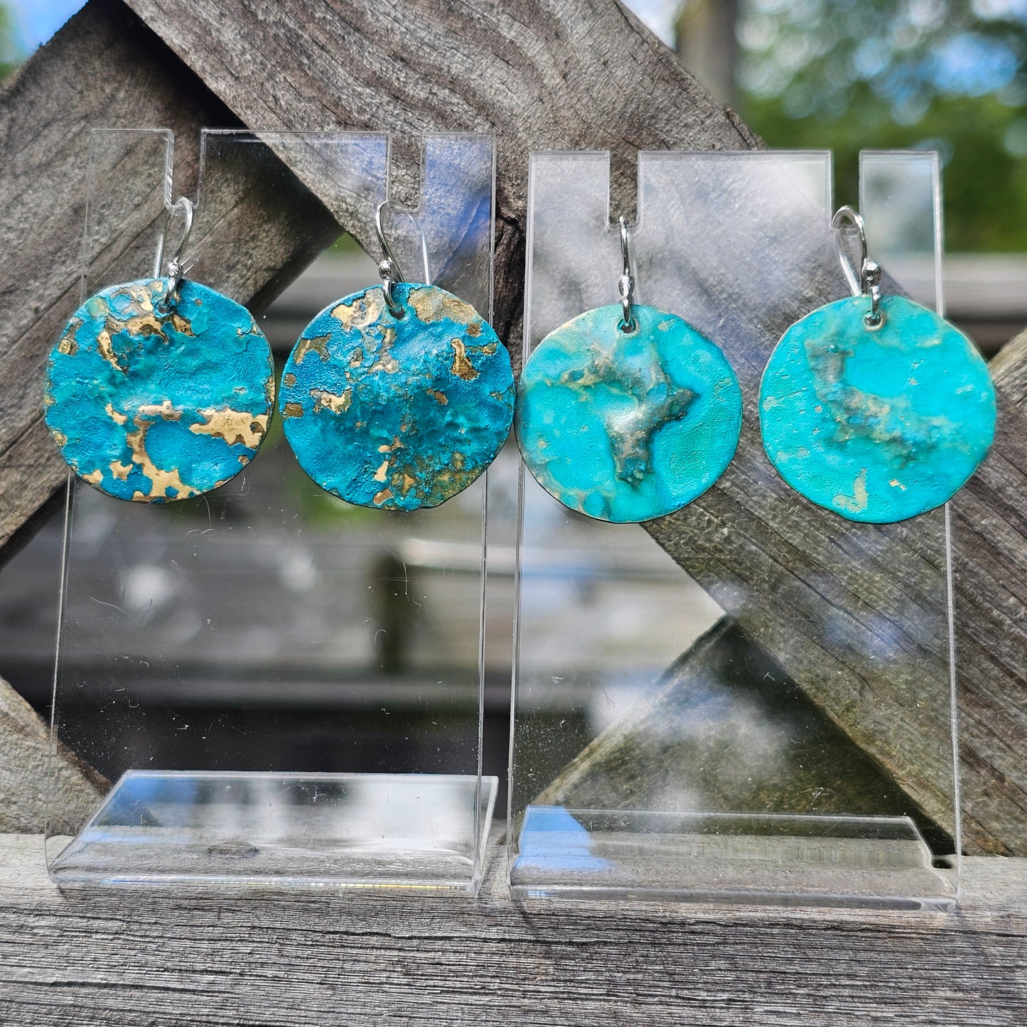 Tide Pool Patina Earrings
