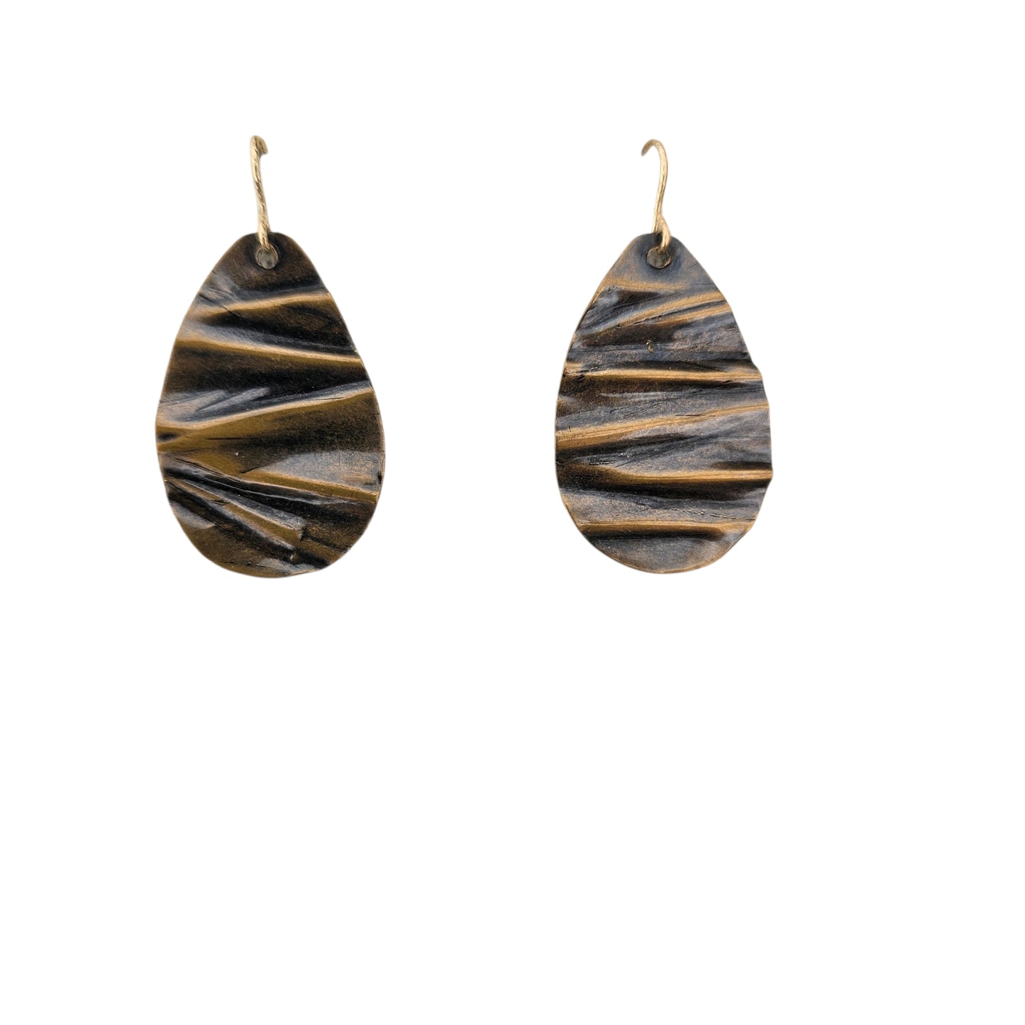 Tidal sands antique glossy patina earrings
