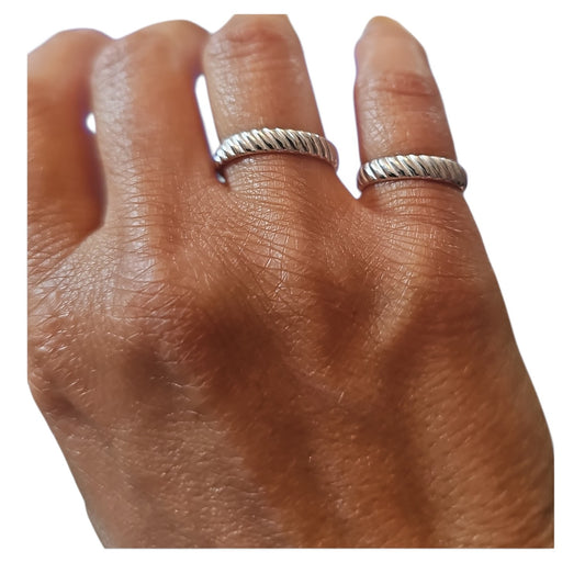 Sterling Silver Twisted Cable Band