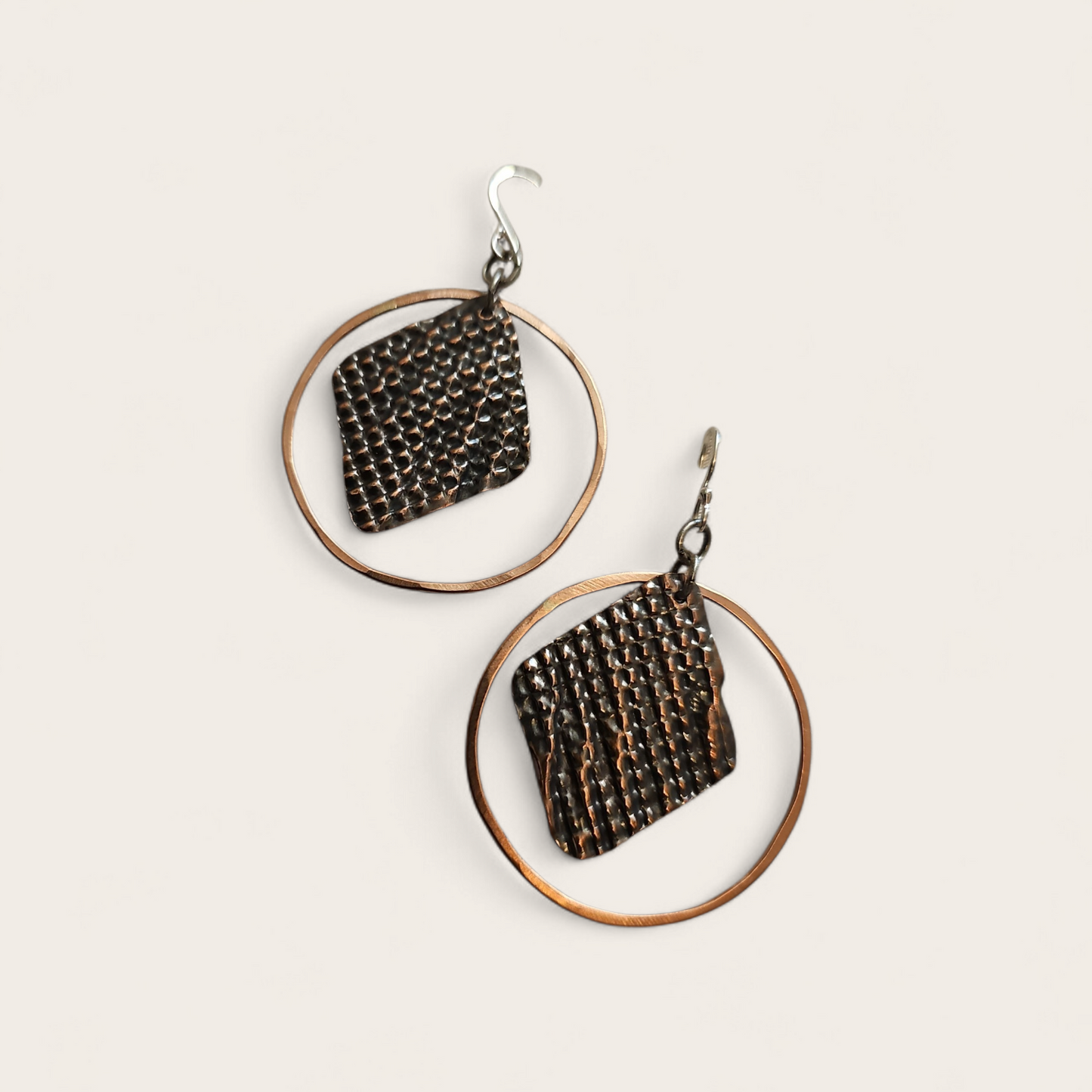 Riven Metals Copper Earrings
