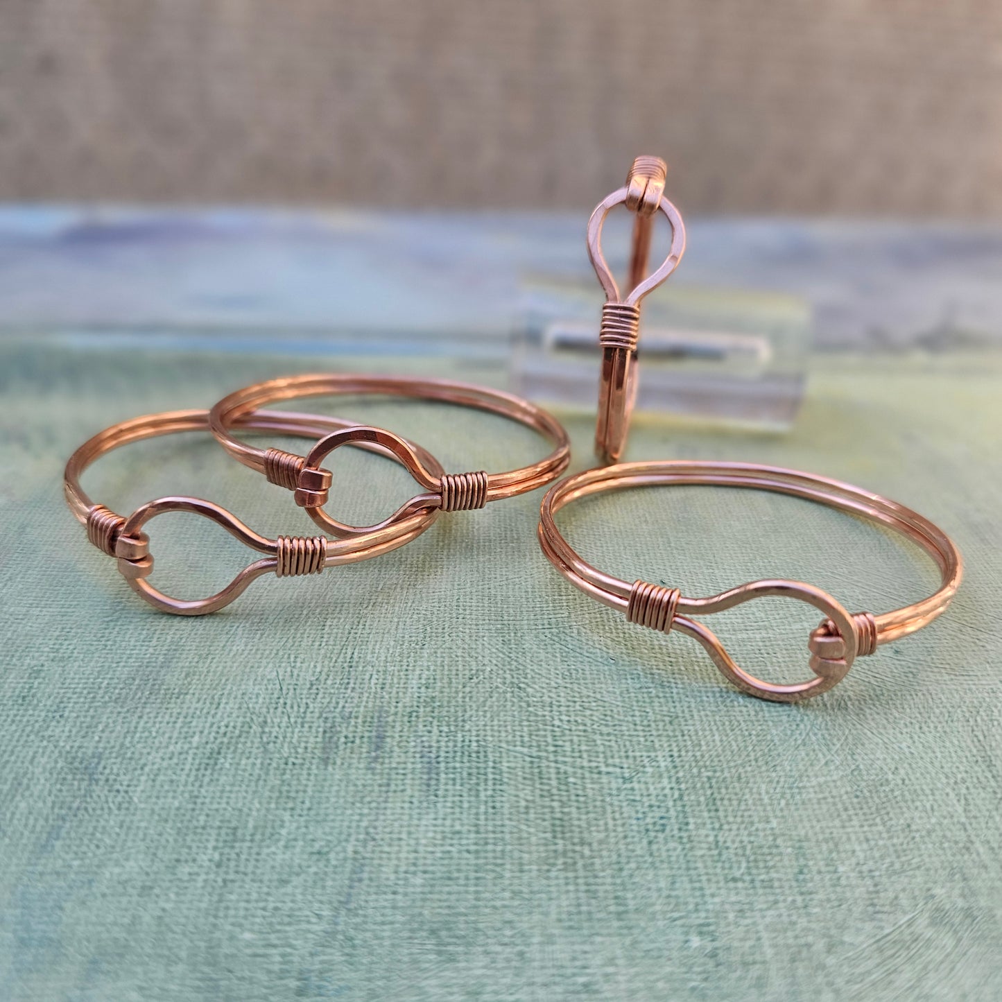 Cove Nautical Marine Hook Bracelet - Handcrafted Heavy Hammered Copper