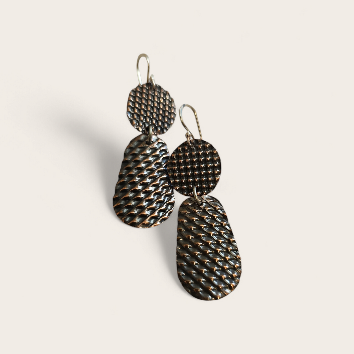 Riven Metals Copper Earrings