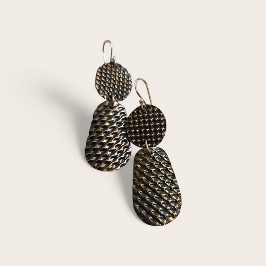 Riven Metals Copper Earrings