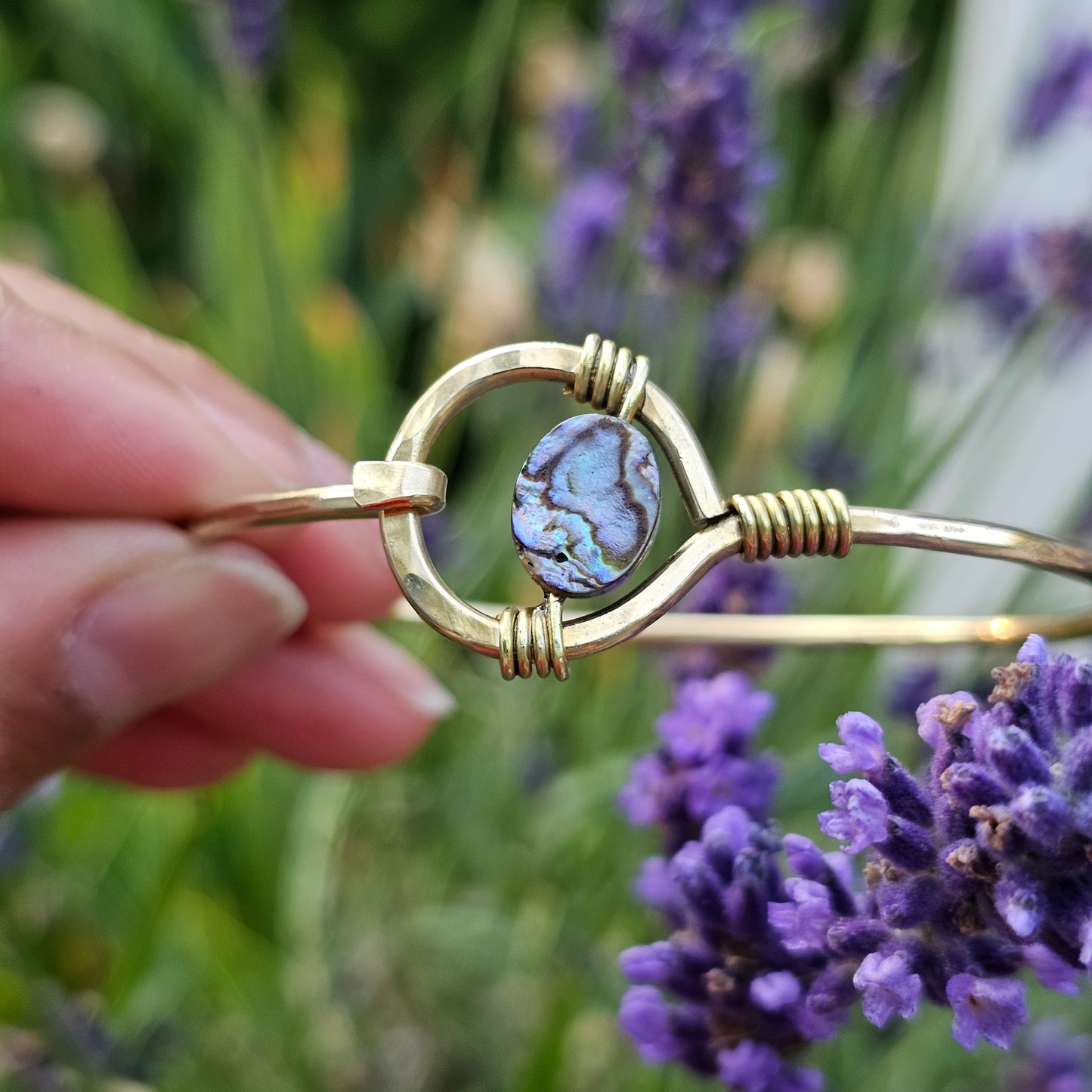 The Eclipse Gemstone Bangle Artisan Brass & Stone