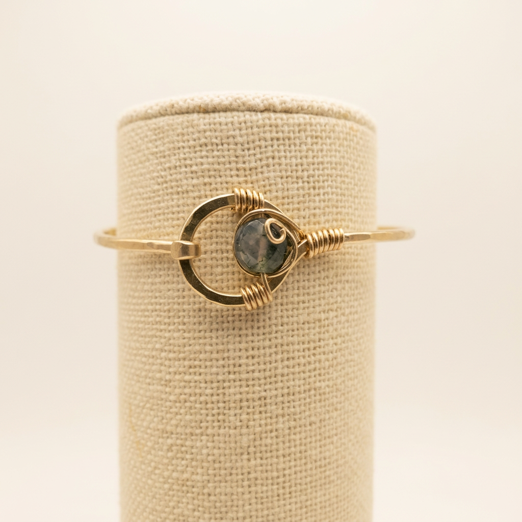 Studio edit of dark stone bracelet