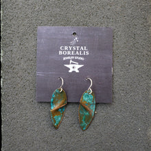 Load image into Gallery viewer, Scalloped Ocean Green Patina Earring Copper
