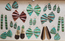 Load image into Gallery viewer, Scalloped Patina Earrings Brass
