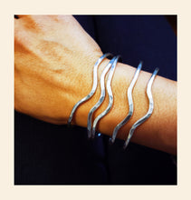 Load image into Gallery viewer, Silver cuff bracelet (multiple shapes)

