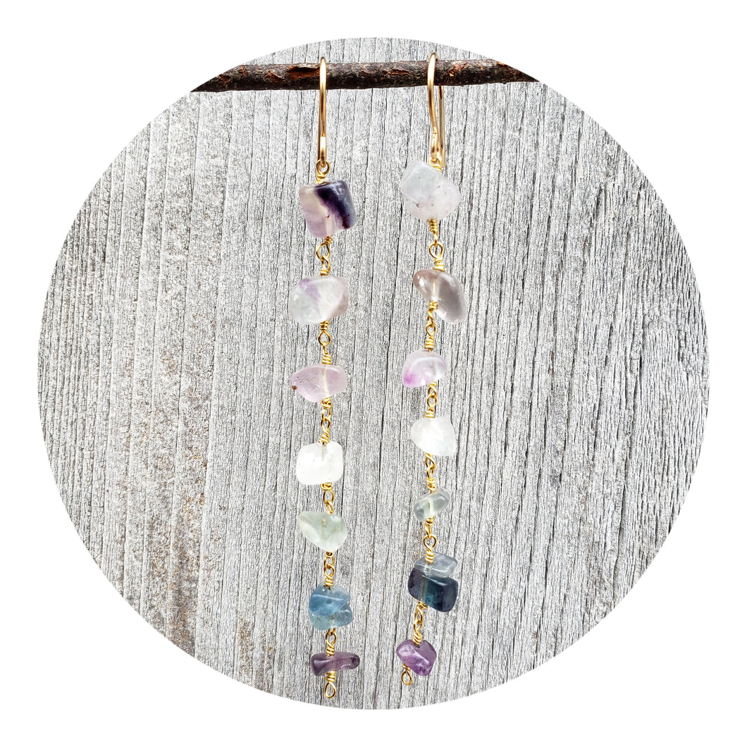 Gemstone Streamer Earring