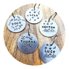 Load image into Gallery viewer, Handcrafted Pet Name Tag~ 3 Patter Variations
