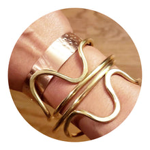 Load image into Gallery viewer, Una Wave Bold Cuff Bracelet
