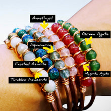 Load image into Gallery viewer, Gemstone Cuff Bracelet
