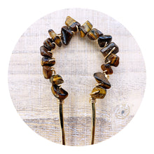 Load image into Gallery viewer, Single Gem Hair Fork ~ Gold
