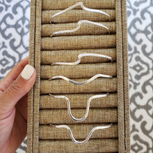 Load image into Gallery viewer, Silver cuff bracelet (multiple shapes)
